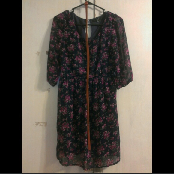 Floral 3/4 Sleeve Dress