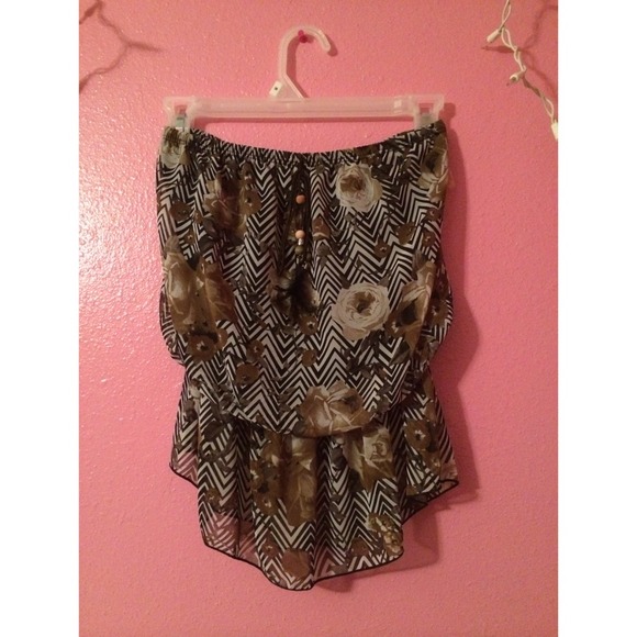 Strapless blouse