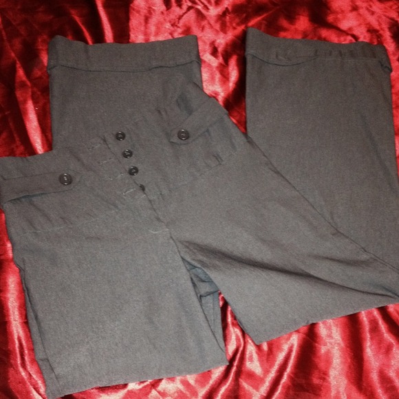 Grey High-Waisted Slacks!!