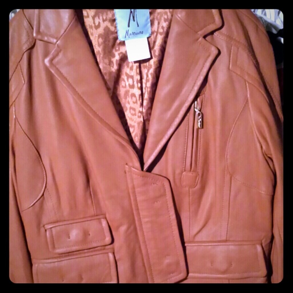 REDUCED !Beautiful Faux tan leather jacket