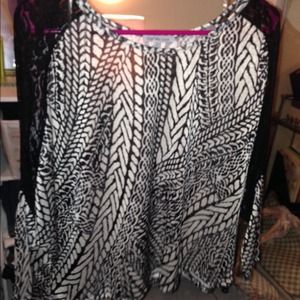 Black and white abstract shirt