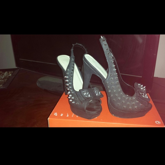 Perfect condition spiked slingback heels