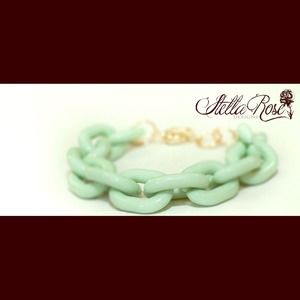 J. Crew style mint green bracelet.