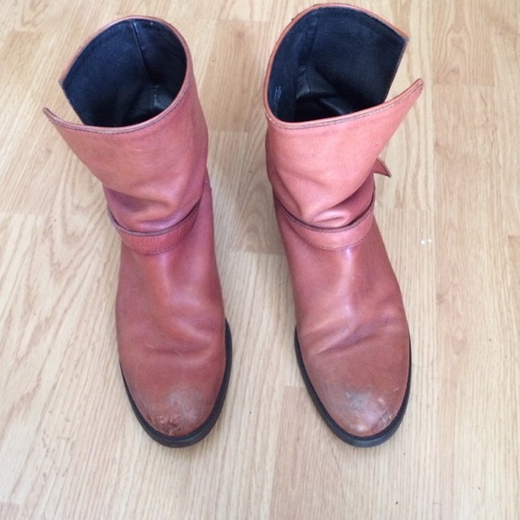 Madewell Biker Boot in Cognac size 9