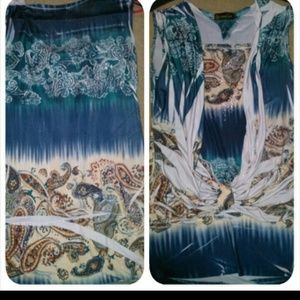 Printed top with vest