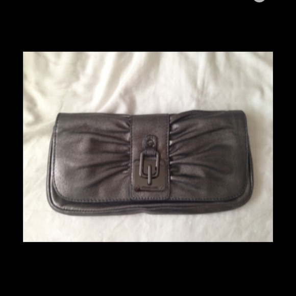Michael Kors Silver Metallic clutch