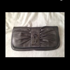 Michael Kors Silver Metallic clutch