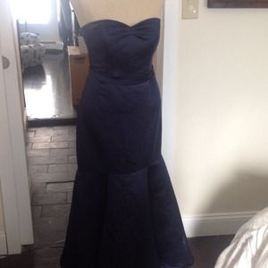Navy blue gown