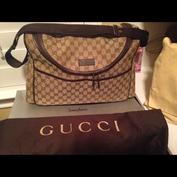 Gucci Monogram Diaper Bag