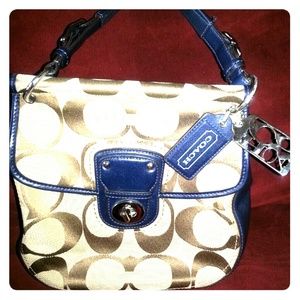 🎉Classy Brown and Navy Blue Coach Purse🎉