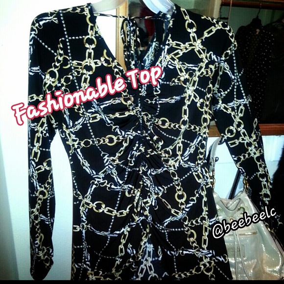 Beautiful Gold and Black Blouse