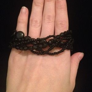 Multi strand black bracelet