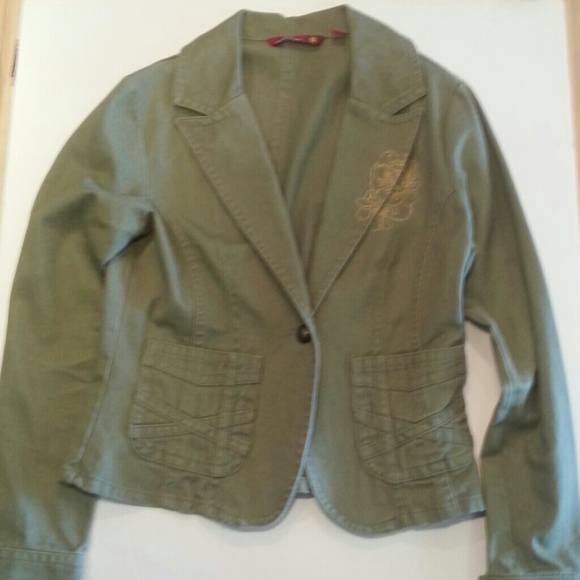 Army Green Jean Jacket - Picture 1 of 2