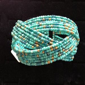 Seed bead cuff bracelet
