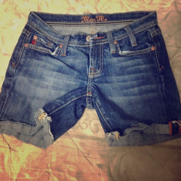 Denim blue jean shorts