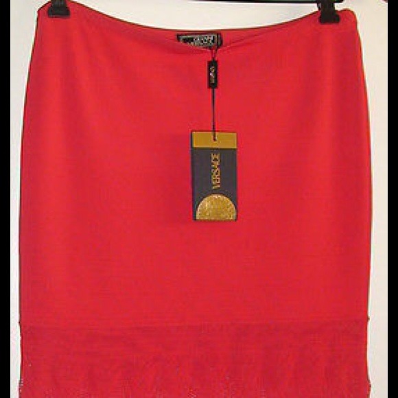 GIANNI VERSACE COUTURE RED SKIRT