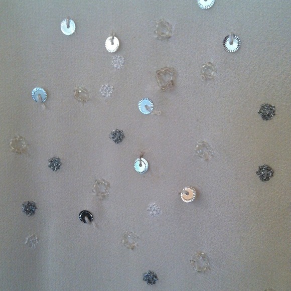 NWT Jennifer Lopez Tank Top w/ silver & white embe - Picture 2 of 4