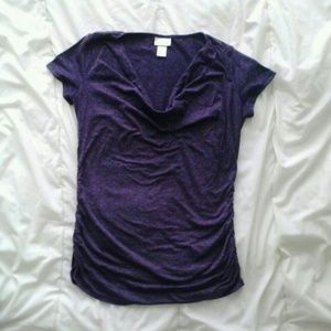 Purple maternity top