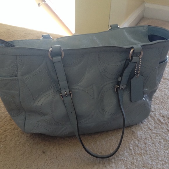 Light blue coach purse