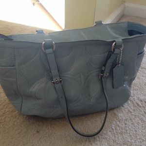 Light blue coach purse