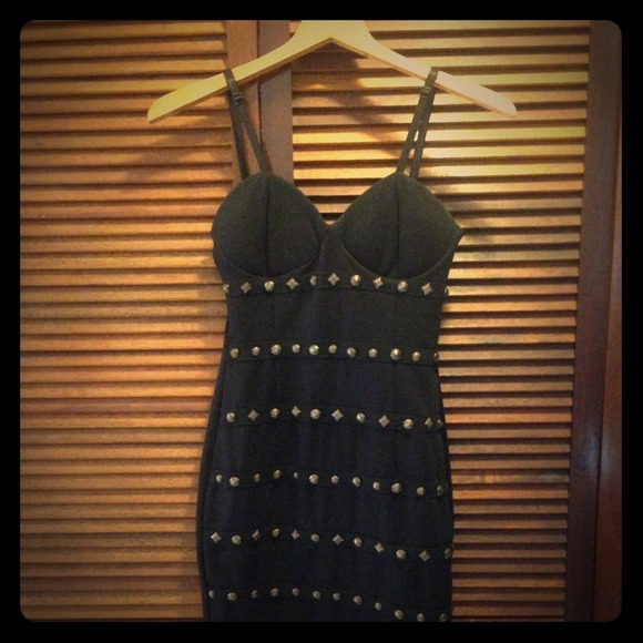 Black w/ bronze studs dress New - Picture 1 of 3