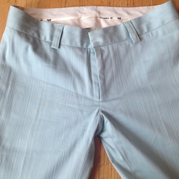 Frankie B. Low waisted light blue trousers.