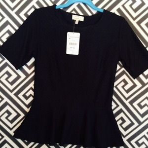 Zara Black Peplum Top