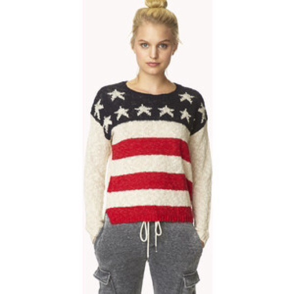 Forever 21 Sweaters - ✨SALE✨ American Flag Knit Sweater