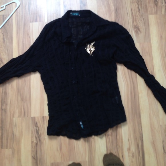 Cool black button up