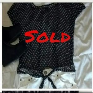 *Sold PP* Wet seal sheer polka dot top