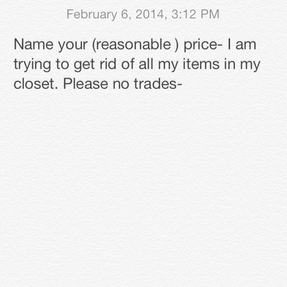All items in my closet