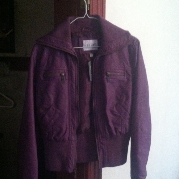 New purple leather jacket ! Never worn.