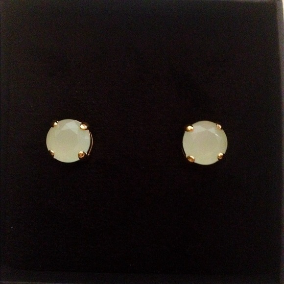 J. Crew Bright Stone Stud Earrings in Mint
