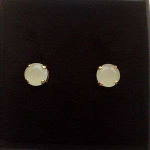 J. Crew Bright Stone Stud Earrings in Mint