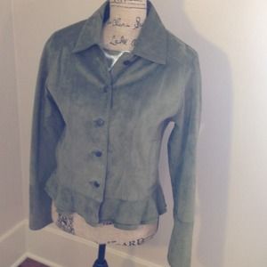 Elliott Lauren Olive Green Suede Jacket