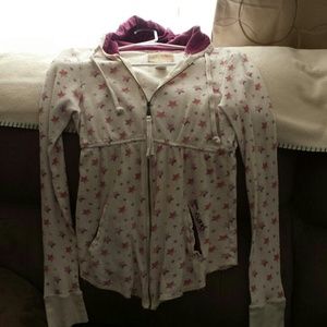 Cute Zip Up thermal Sweater w/hood