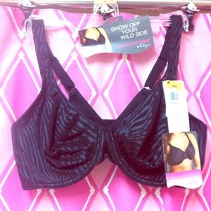 36C black zebra bra NWT