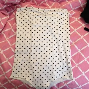 Polka Dot strapless bodysuit