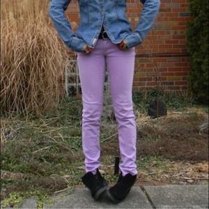 Uniqlo Skinny Fit Straight Purple Jeans NWT