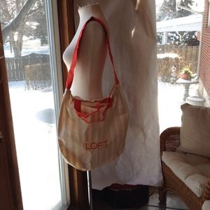 Ann Taylor Loft cotton tote shoulder and handbag