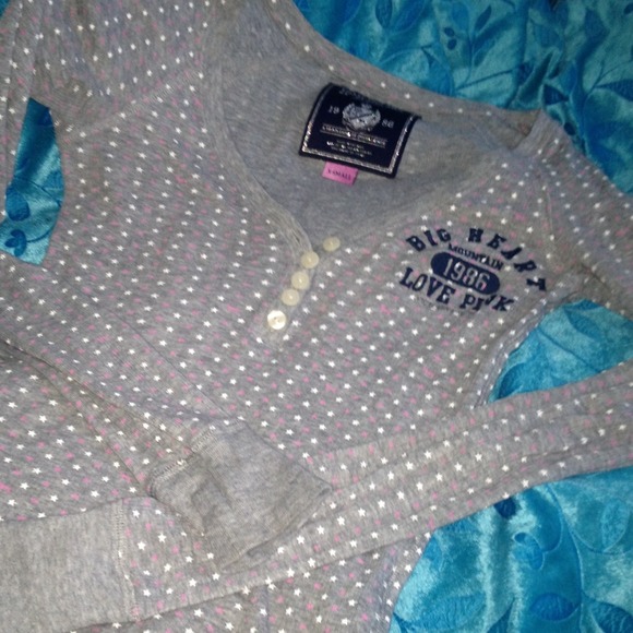 PINK long sleeve button shirt