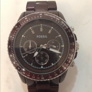 Brown Fossil Watch.