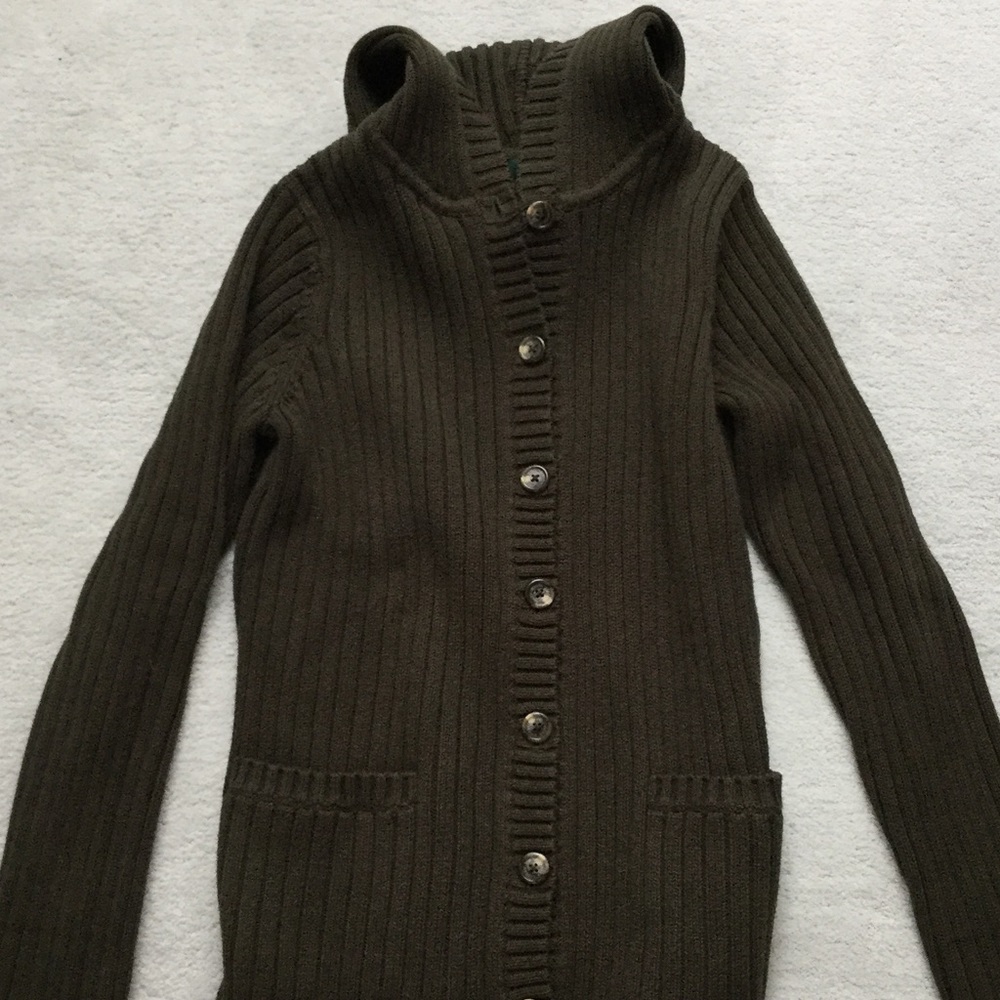 Ralph Lauren vintage hooded heavy gauge cotton  sweater