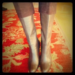 LOWER PRICE Dark brown leather boots (new)