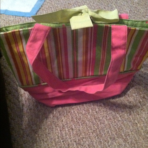 Pink & green purse