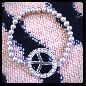 Silver peace bracelet
