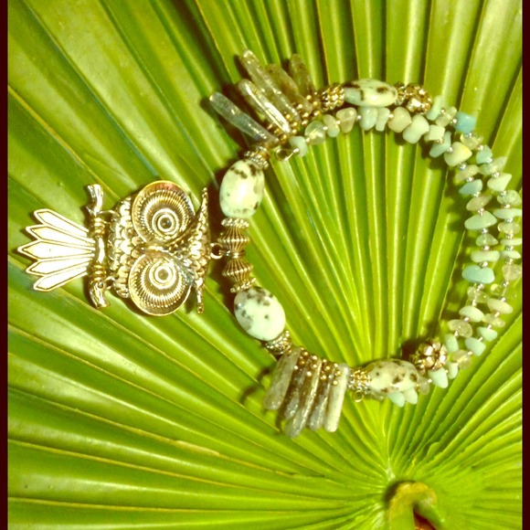 Owl Necklace os Memory Wire - Picture 1 of 2