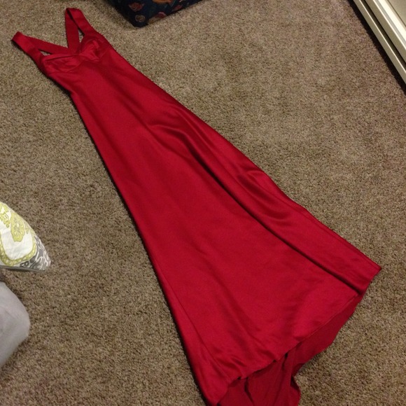 Red formal gown