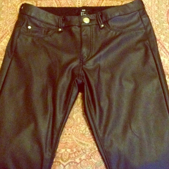 NWT - H&M Faux Black Leather Leggings