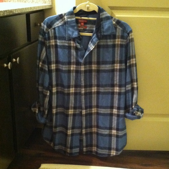 Blue plaid flannel